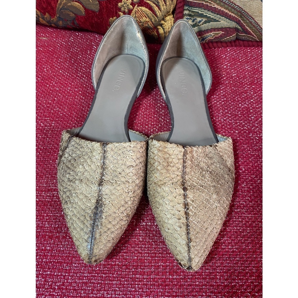 VINCE nina snake skin D’orsay flats size 8